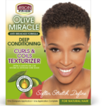 African Pride Olive Miracle Curls and Coils Texturizer Kit